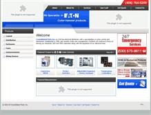 Tablet Screenshot of consolidatedparts.com